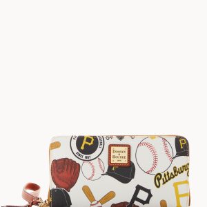 MLB Pirates Large Zip Around Wristlet