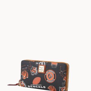 NFL Bengals Large Zip Around Wristlet