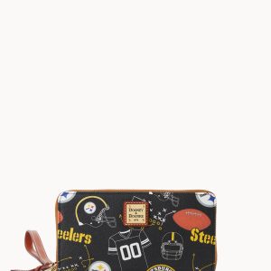 NFL Steelers Large Zip Around Wristlet
