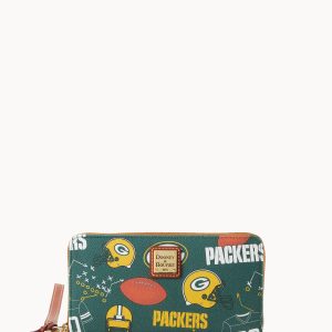NFL Packers Large Zip Around Wristlet
