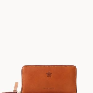 MLB Astros Large Zip Around Wristlet
