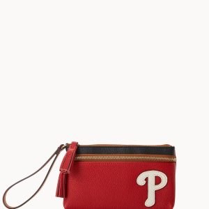 MLB Phillies Double Zip Wristlet