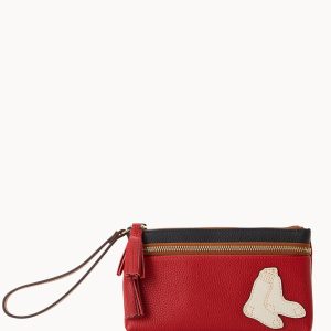 MLB Red Sox Double Zip Wristlet
