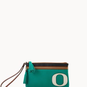 Collegiate University of Oregon Double Zip Wristlet