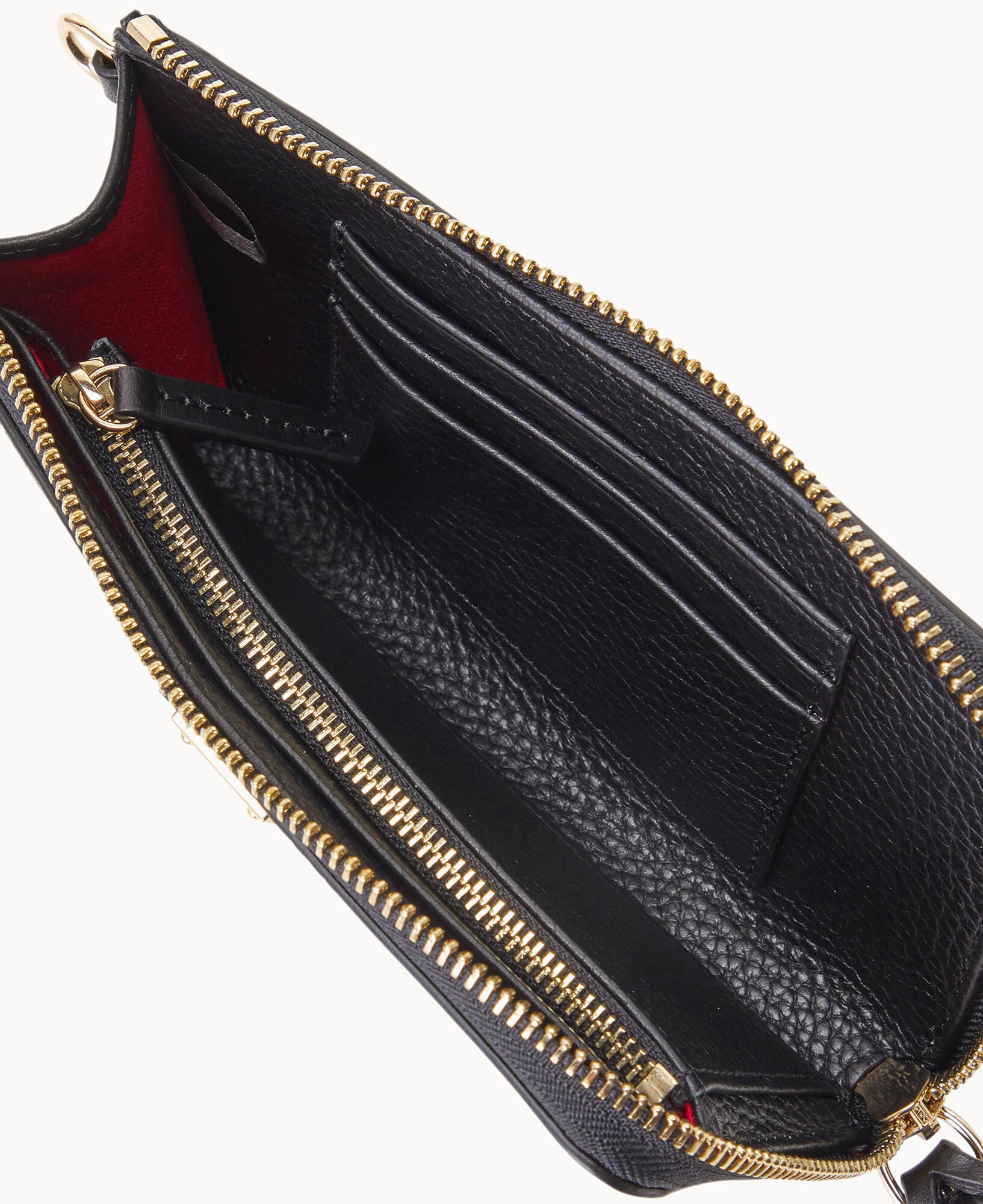 Pebble Grain Folded Zip Wristlet - Image 6