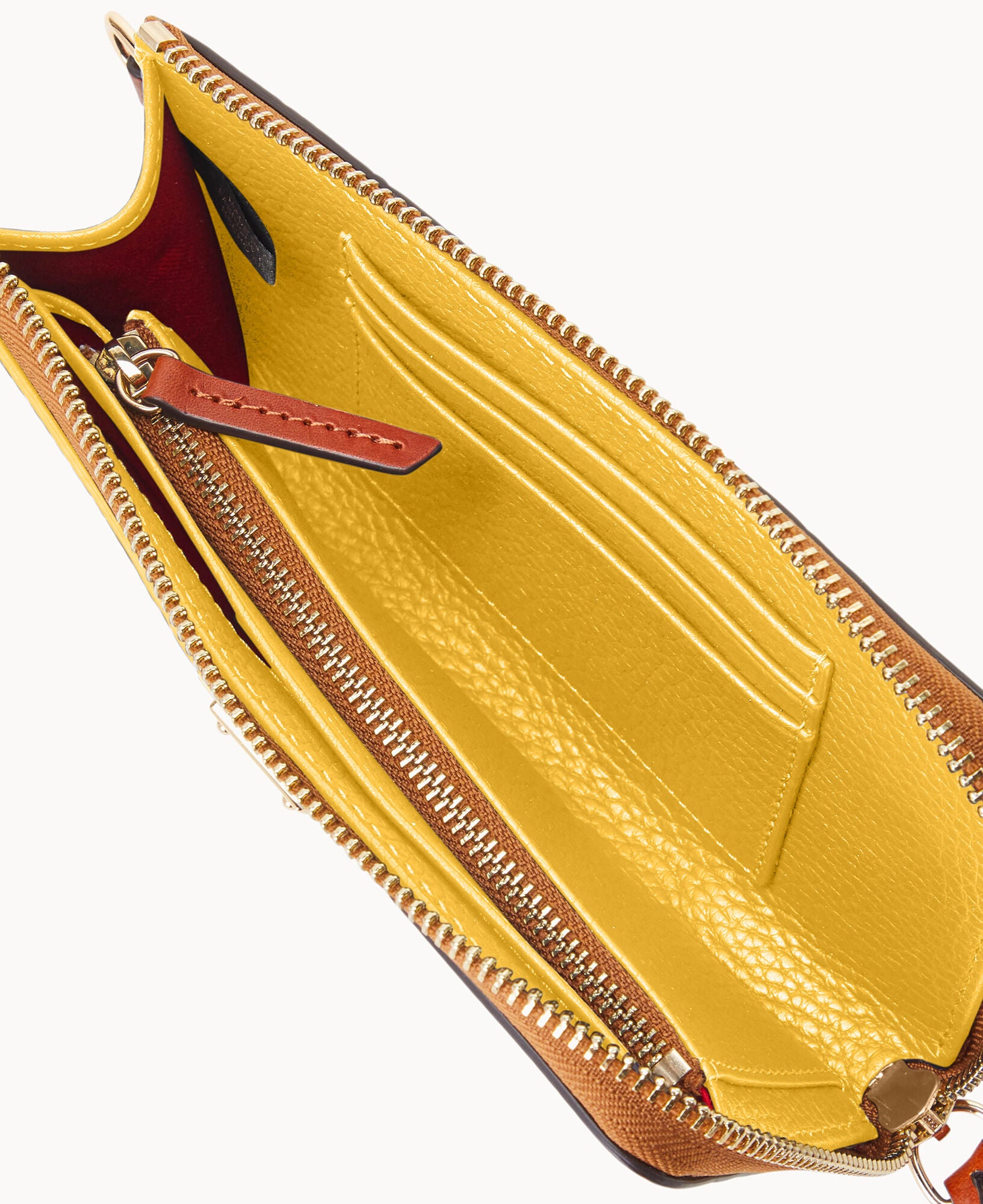 Pebble Grain Folded Zip Wristlet - Image 26