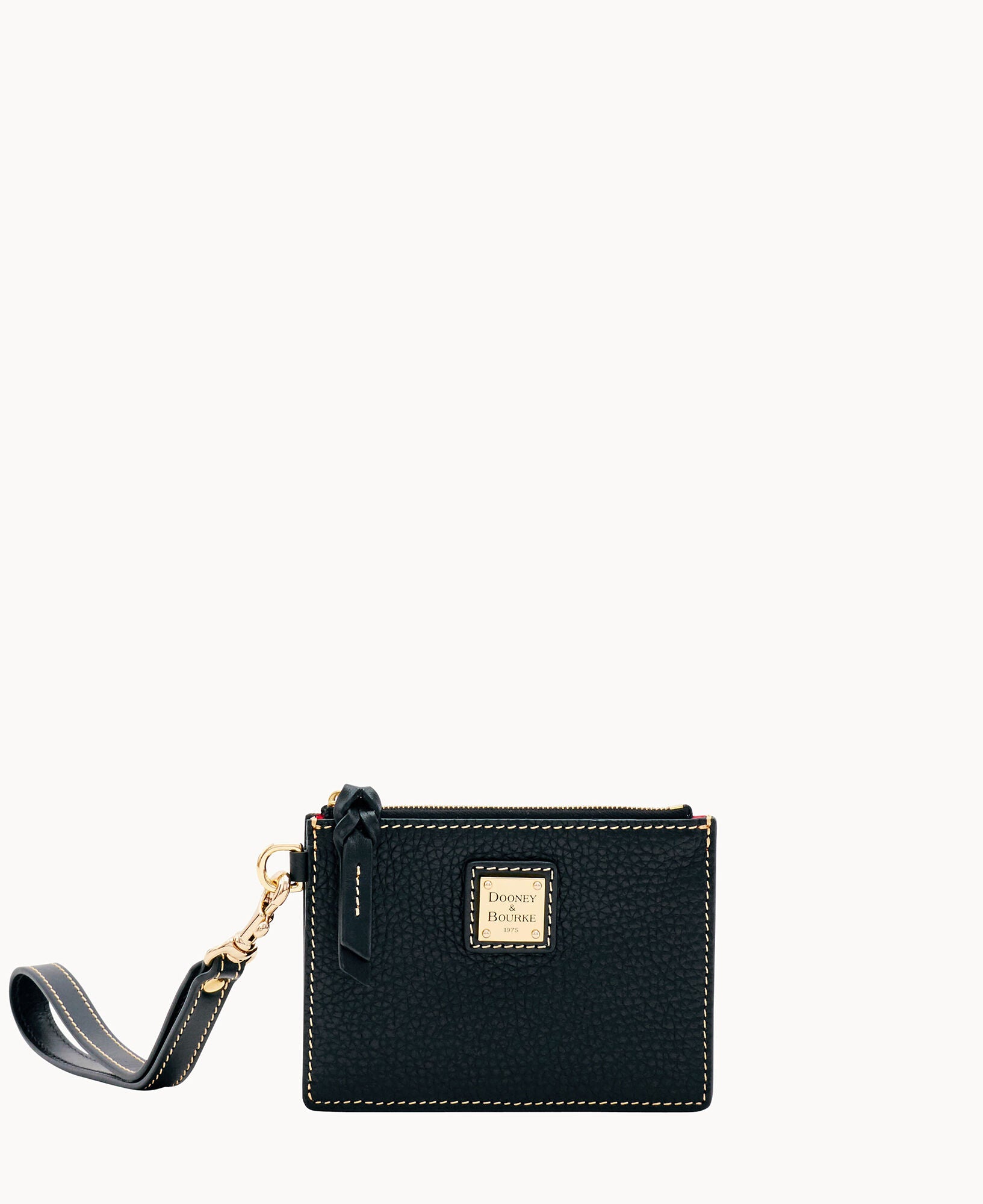 Pebble Grain Zip Top Card Case Wristlet - Image 9