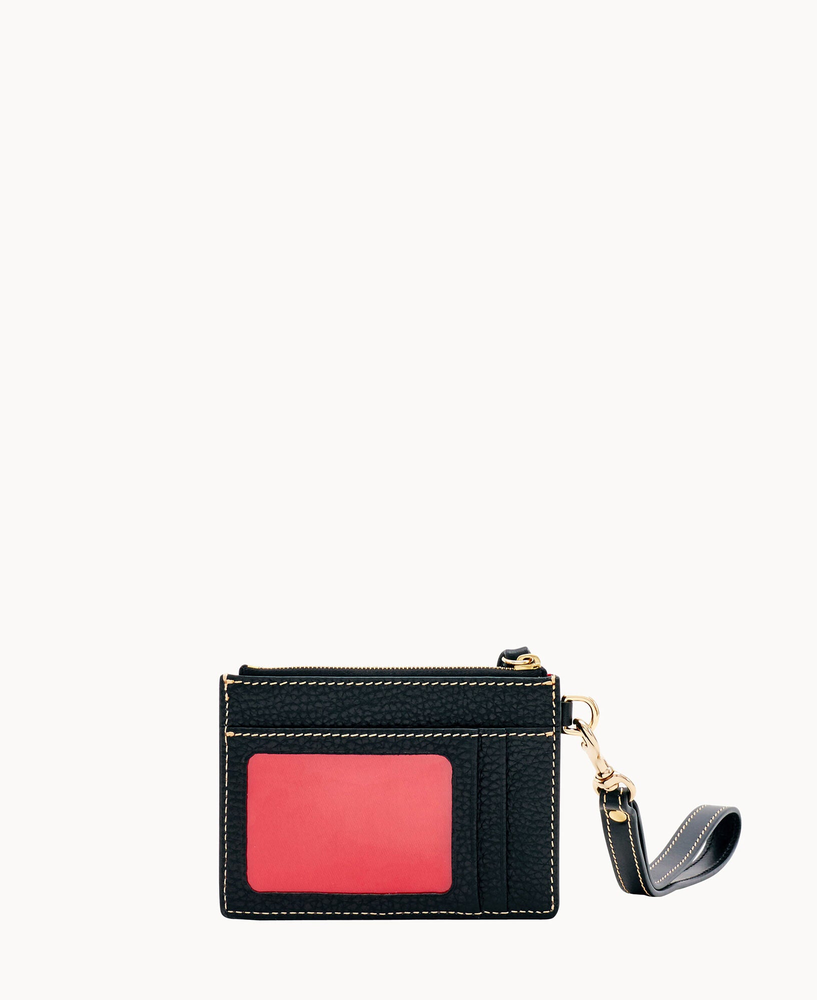 Pebble Grain Zip Top Card Case Wristlet - Image 12