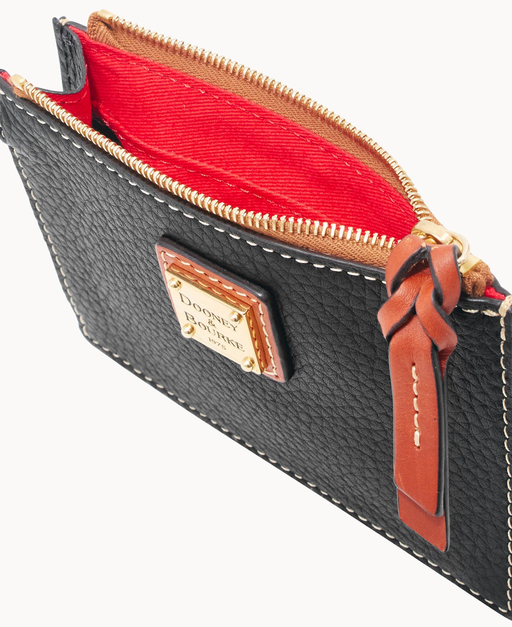 Pebble Grain Zip Top Card Case Wristlet - Image 23