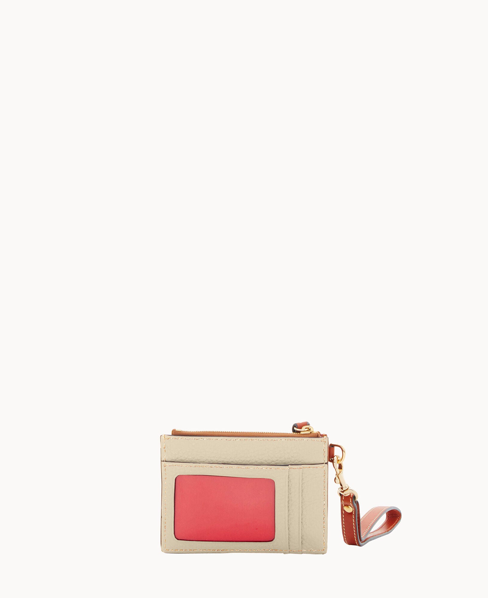 Pebble Grain Zip Top Card Case Wristlet - Image 4