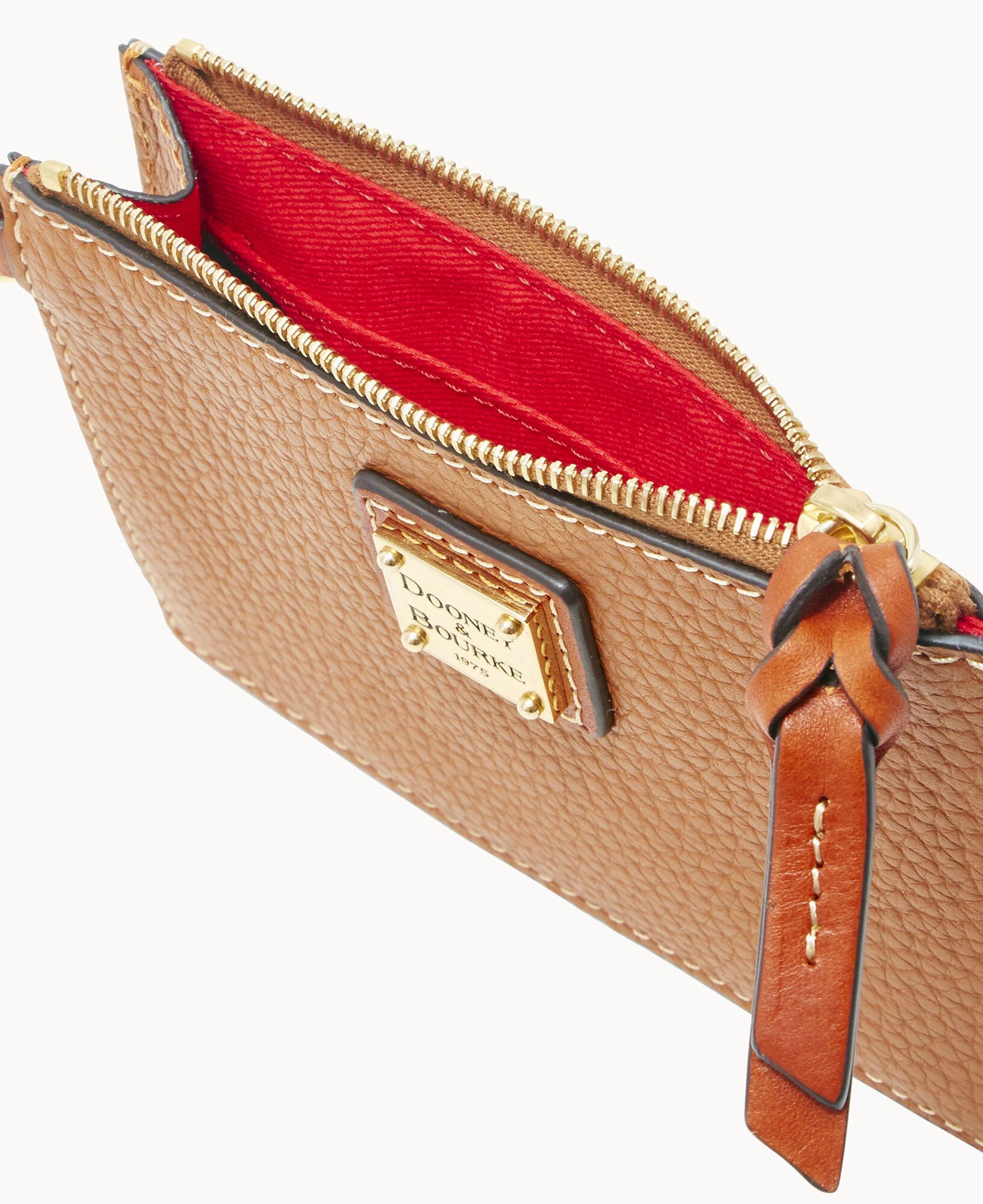 Pebble Grain Zip Top Card Case Wristlet - Image 15