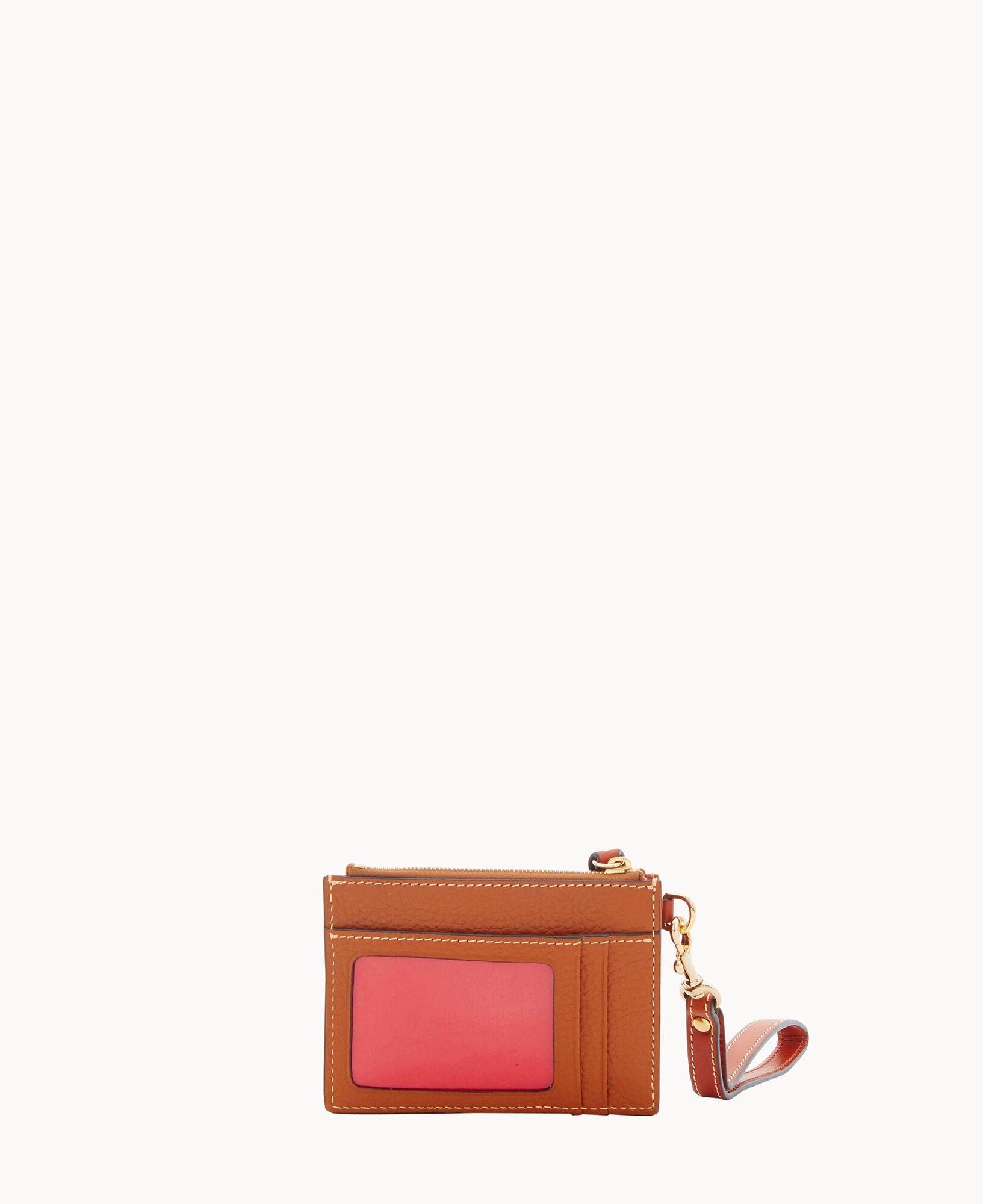 Pebble Grain Zip Top Card Case Wristlet - Image 16