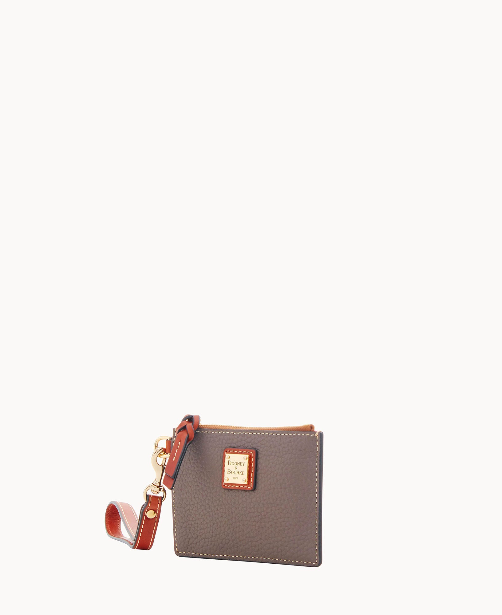 Pebble Grain Zip Top Card Case Wristlet - Image 6