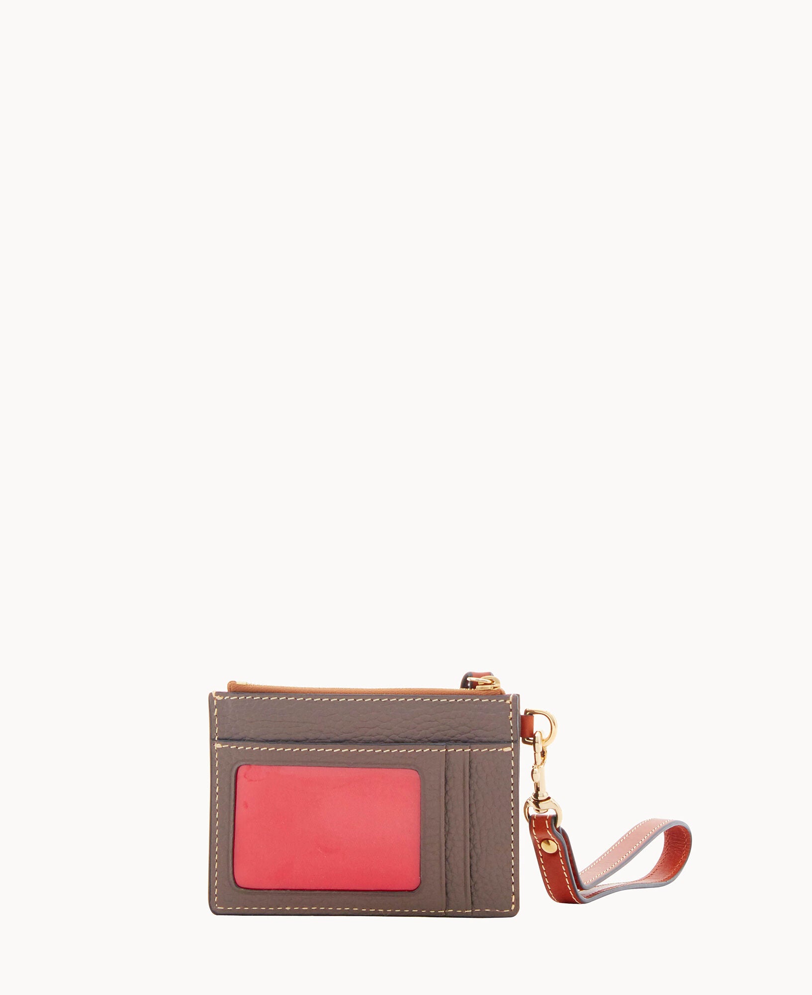 Pebble Grain Zip Top Card Case Wristlet - Image 8