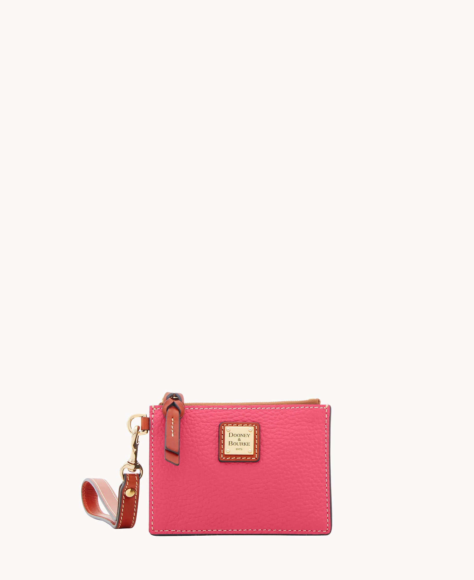 Pebble Grain Zip Top Card Case Wristlet - Image 25