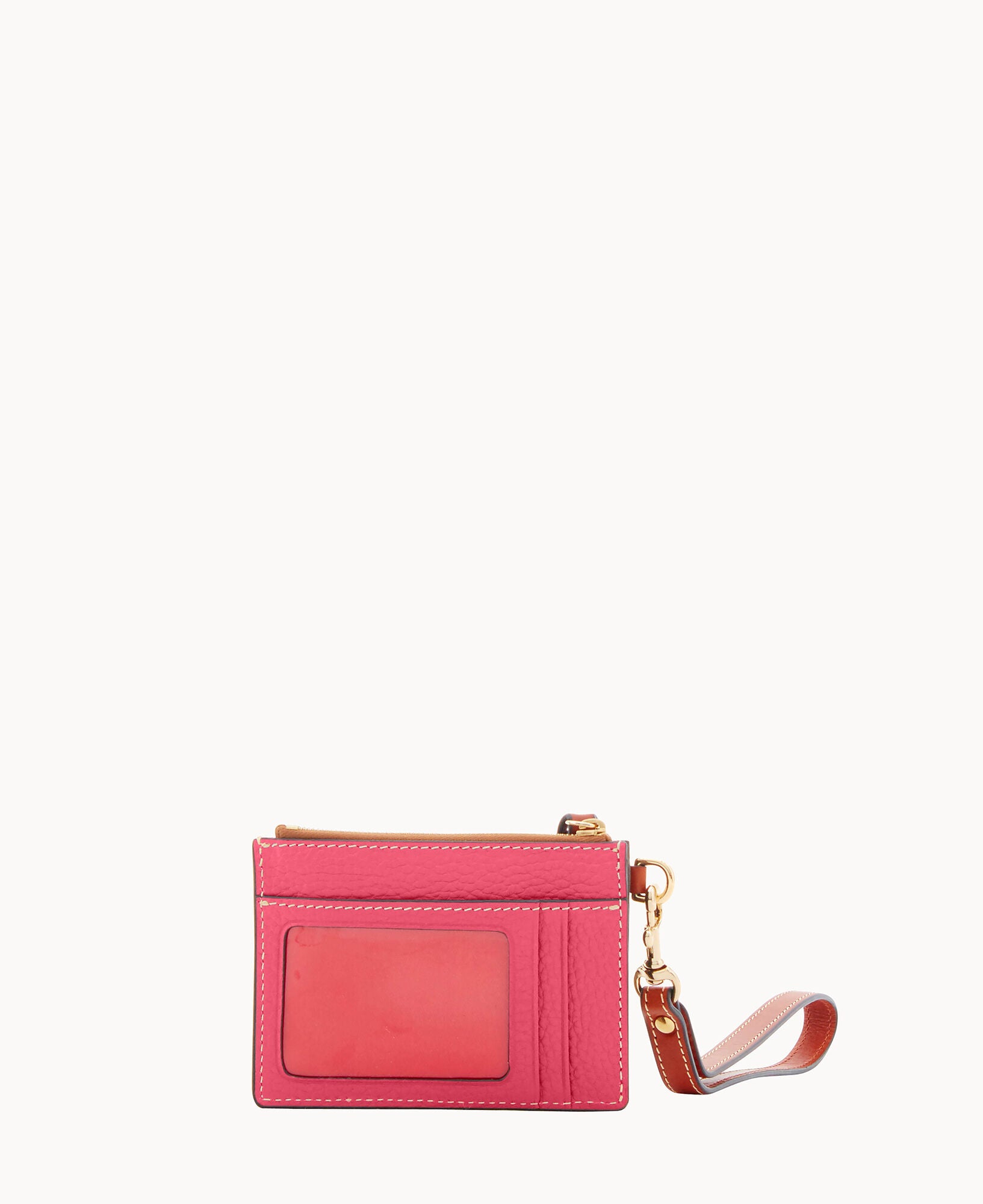 Pebble Grain Zip Top Card Case Wristlet - Image 28
