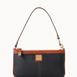 Pebble Grain Large Slim Wristlet