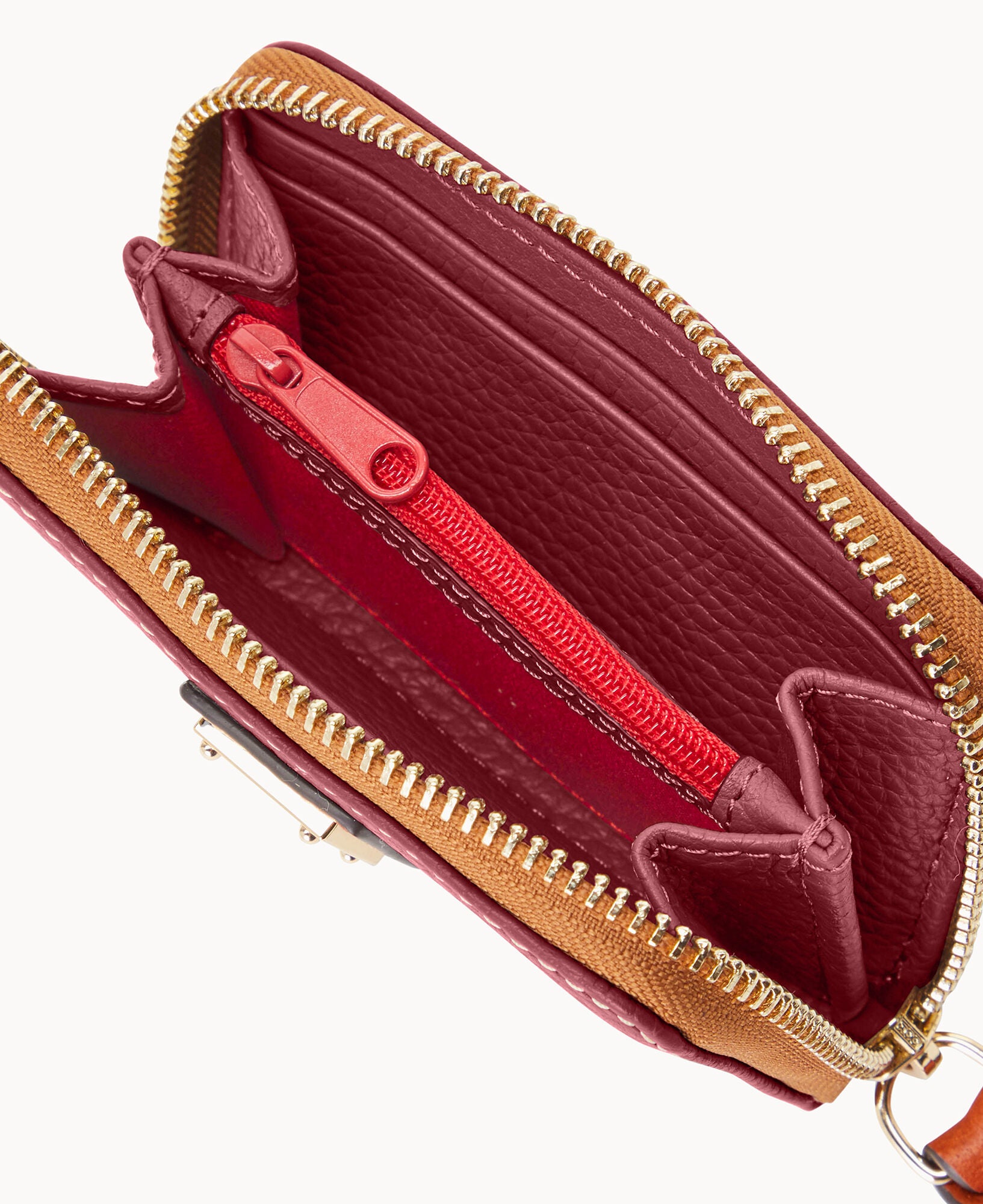 Pebble Grain Large Zip Around Credit Card Case - Image 9