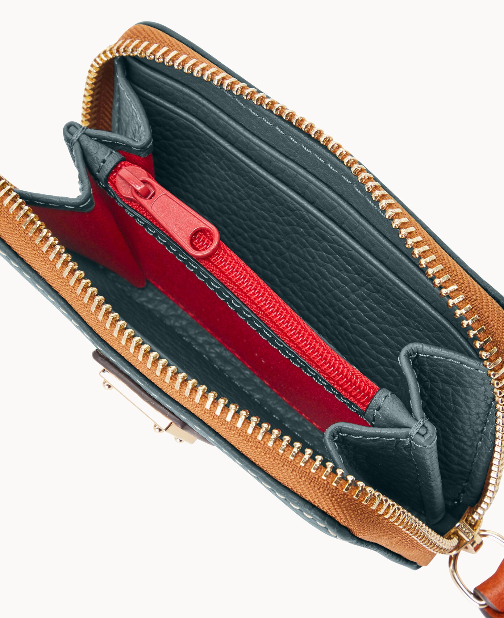 Pebble Grain Large Zip Around Credit Card Case - Image 6