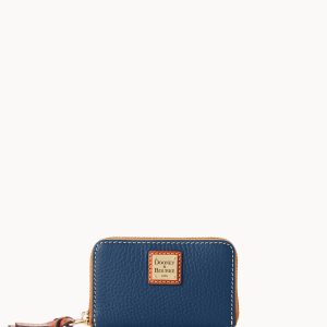 Pebble Grain Large Zip Around Credit Card Case