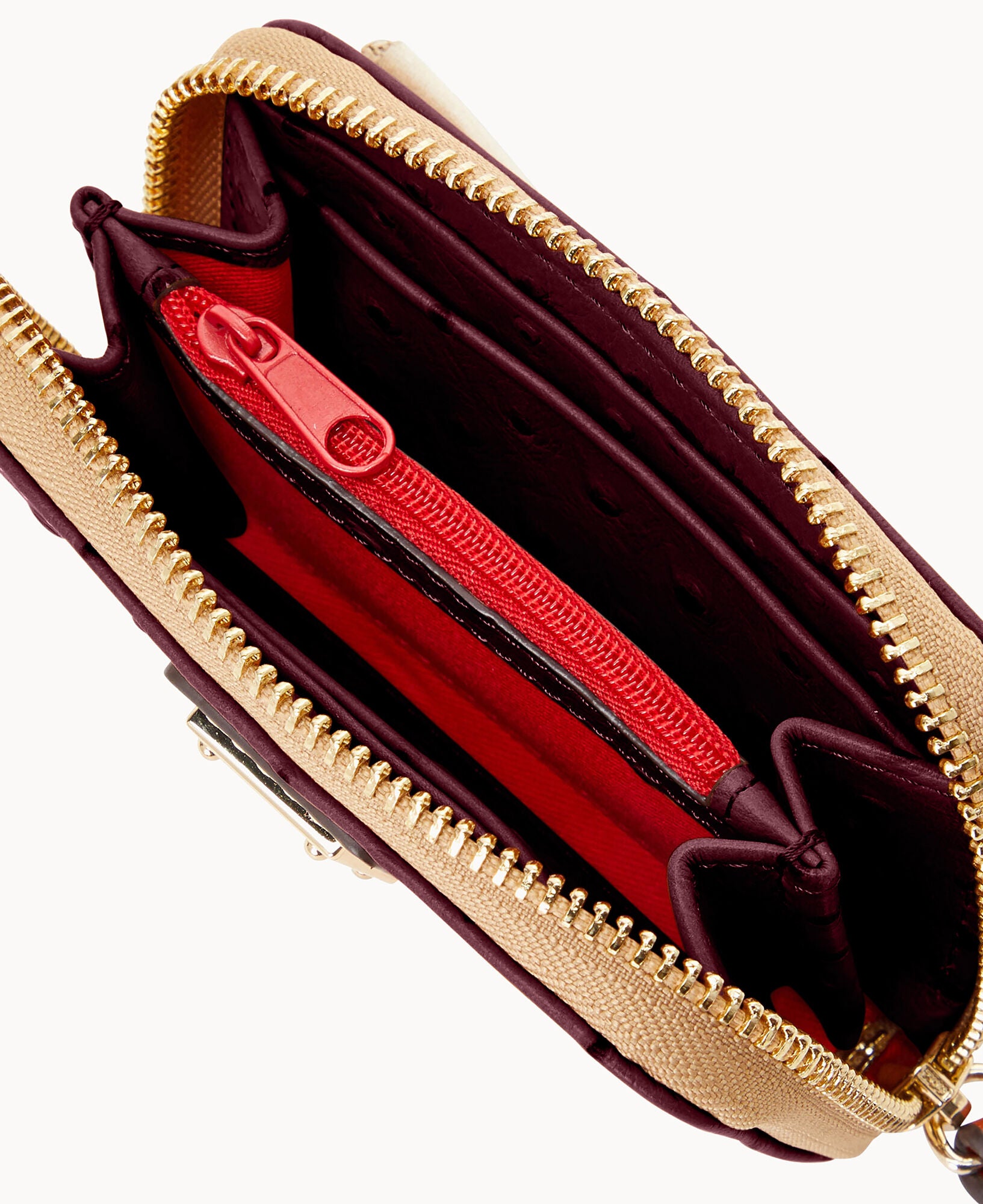 Ostrich Large Zip Around Credit Card Case - Image 6
