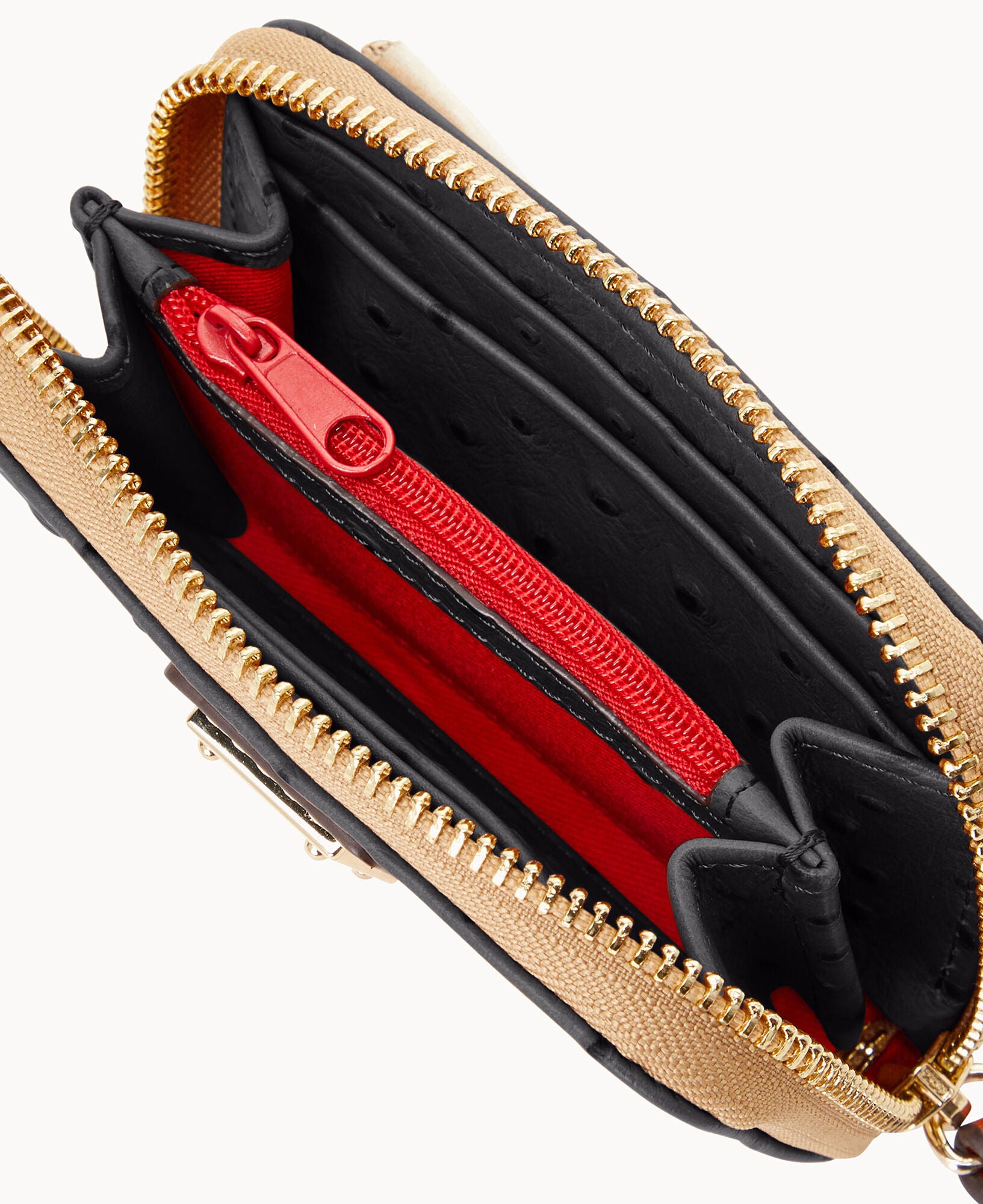 Ostrich Large Zip Around Credit Card Case - Image 14