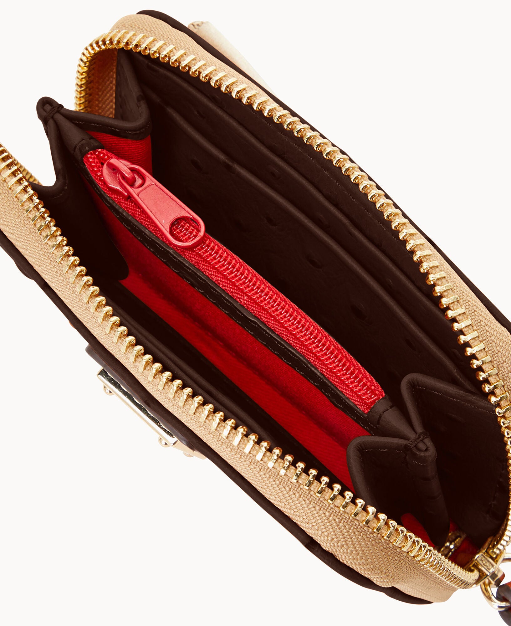 Ostrich Large Zip Around Credit Card Case - Image 3