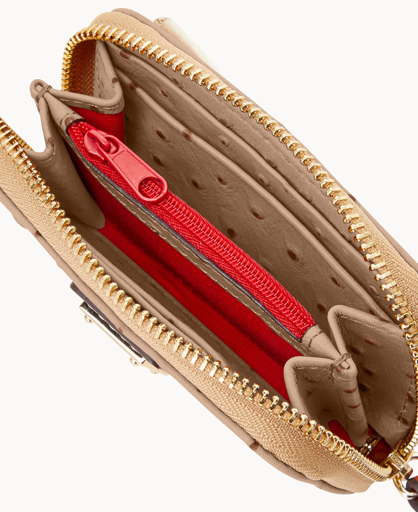 Ostrich Large Zip Around Credit Card Case - Image 8