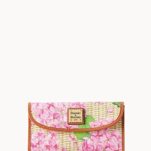 Hydrangea Basketweave Continental Clutch