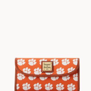 Collegiate Clemson University Continental Clutch